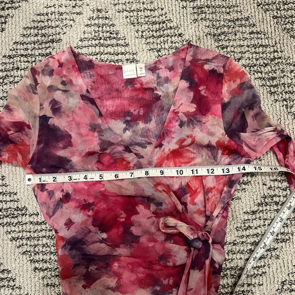 Johnny Heaven Mesh Material Romantic Floral 90’s Y2k 2000’s Top Blouse - Picture 8 of 9